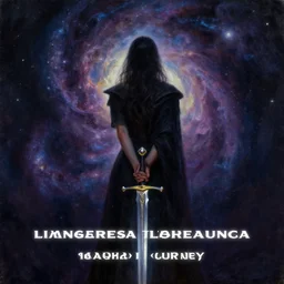 facing the darkness with a sword in hand, galactic nebular astral realm sacred journey in oil painting, trending on artstation, award winning, emotional, highly detailed surrealist art