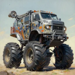 a vehicle that is a monster, detailed painting by Ryan Ottley
