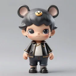 pvc cute designer toy fashion god by james jean, concept art, character only, detailed art, figurine!!!, studio lighting, grey background, no shadow, trending on artstation, 4 k, sharp, highly - detailed, focus on face!!!