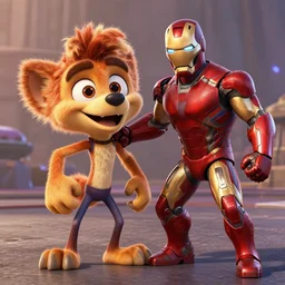 ratchet and clank tries to help tony stark from avengers endgame, fully detailed