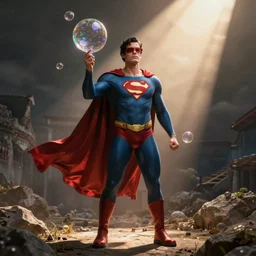 a superhero with bubble powers