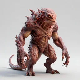the wrinkle skin meat eater creature monster sci fi strange animal by neville page, ken barthelmey, carlos huante and doug chiang, sharp focus, trending on artstation, hyper realism, octane render, 8 k, hyper detailed, ultra detailed, highly detailed, zbrush, concept art, creature design