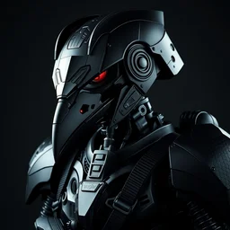 pitch black gunpla droids kenku rifleman. anthropomorphic black bird beak. torso. odst raven helmet, science fiction, portrait by donato giancola and greg rutkowski and wayne barlow. top all time r / imaginarycyberpunk.