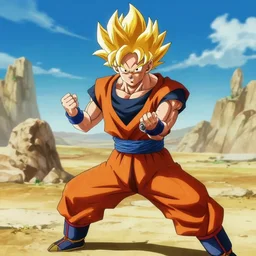 a bald guy watching super saiyan practice, movie style