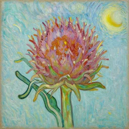 cardoon, oil on canvas, van gogh