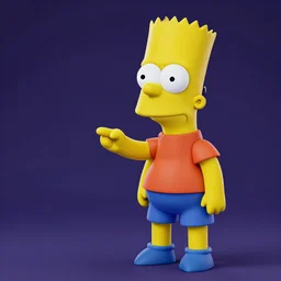 Bart Simpson, 4K HD, 3D render, octane 3D, zbrush, blender, Cinema 4D