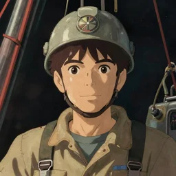 stunning head and shoulders portrait of eccentric aerial mechanic, ultra realistic, digital art by todd lockwood, still from studio ghibli