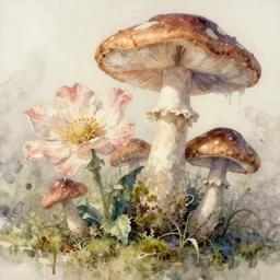 soft ( ( ( ( ( ( watercolor giant flowers, giant mushrooms, moss knome painterly, granular dripping running. muted colors ) ) ) ) ) ) ) ) by jean baptiste monge!!!!!!!!!!!!!!!!!!!!!!!!!!!!!!