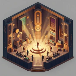 epic digital isometric paiting of zero theorem large interior chamber