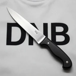 photo of a dnb mc holding a knife