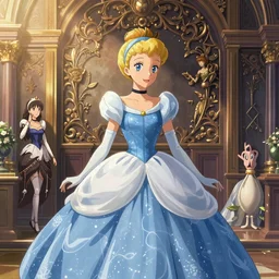 cinderella, sunny day background, intricate, highly detailed, digital painting, artstation, official media, anime key visual, concept art, rich vivid colors, ambient lighting, sharp focus, illustration, art by Artgerm, Makoto Shinkai, Ilya Kuvshinov, Lois Van Baarle, and Rossdraws