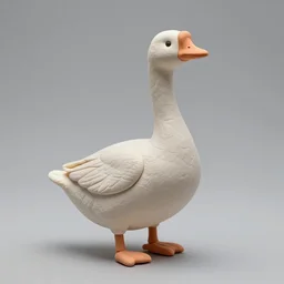 random dead goose made out of polymer clay detailed sculpture trending on artstation