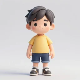 3 d render of a boy