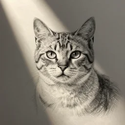headless cat drawing