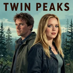 Twin Peaks poster artwork by Michael Whelan and Tomer Hanuka, Karol Bak, Rendering of Hilary Duff from scene from Twin Peaks, full of details, by Makoto Shinkai and thomas kinkade, Matte painting, trending on artstation and unreal engine