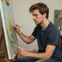 attractive male, painting by craig mullins