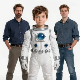 Alex Ross and Sergio Bleda and Jérémy Petiqueux and Alex Maleev artwork of a boy super scientist in a retro space costume