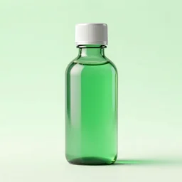 an advertisement photo for a real life health potion in green colour from a video game