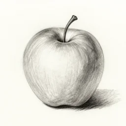 a sketch of an apple
