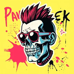 punk sticker art page
