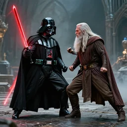 darth vader fighting gandalf