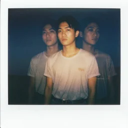 polaroid of a dream, reflection, double exposure