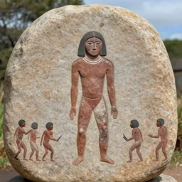 stone age man, art by scenes of primitive life