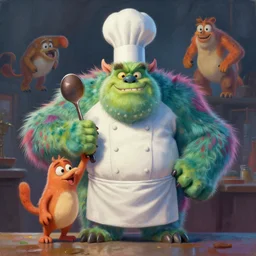 a beautiful painting of an aaahh!!! real monsters chef by james gurney and beeple | unreal engine :. 5 | portrait