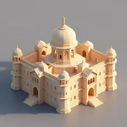 a low poly isometric render of mysore palace in the style of monument valley, intricate, elegant, smooth shading, soft lighting, illustration, simple, solid shapes, by magali villeneuve, jeremy lipkin and michael garmash, rob rey and kentaro miura style, octane render
