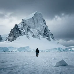 idyllic masterpiece solemn journey of the solitude Antarctica, cinematic, establishing shot, extremely high detail, photorealistic, cinematic lighting, intricate line drawings, 8k resolution