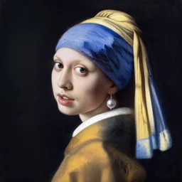 gonzo with a pearl earring, incredibly detailed, hyperrealistic, painting