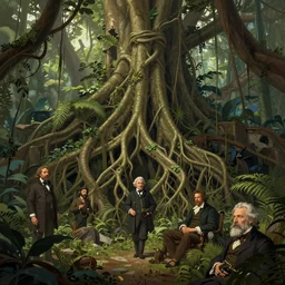 a beautiful digital illustration painting of jungle ruins roots by benoit b. mandelbrot, steven belledin, martin johnson heade, lee madgwick, caspar david friedrich, and david rios ferreira, thomas kinkade. 8 k resolution trending on artstation concept art digital illustration