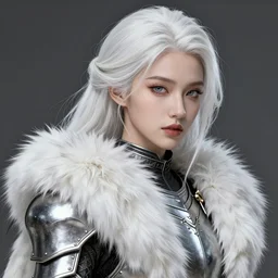 fur - lined armor!!! beautiful and elegant white haired female!! gorgeous ayes!! character concept art, sharp focus, octane render! unreal engine 5! highly rendered!! trending on artstation!! detailed linework!! illustration by artgerm, wlop and ross tran