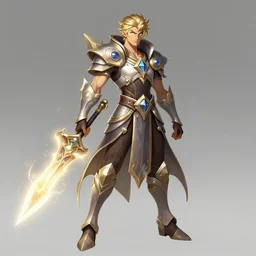 a character concept art!! by illustrator at riot games. in the cartoon style of arcane!! dynamic pose, full body!! clear portrait of a league of legends hero!! fantasy weapon!! light effect. hyper detailed. glowing lights!! lineart. intricate, elegant, digital painting, artstation, smooth, sharp focus
