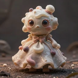 absurdist wiggly blob in a dress, highly detailed, cam de leon & john j. park, cinematic light, davinci, medium shot, ground angle, uhd 8 k, shallow depth of field