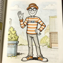 Where's Waldo page, high detail