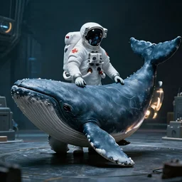 astronaut suit in the shape of a whale, film still in the new batman movie, 4 k