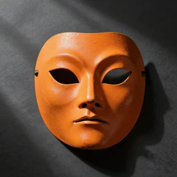 orange gothic mask
