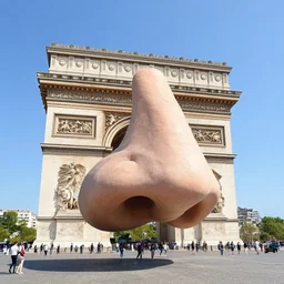 The giant nose of France, clear weather, tourist vacation photos 4k