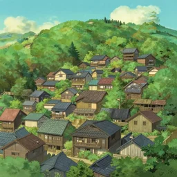 a town designed by hayao miyazaki, studio ghibli