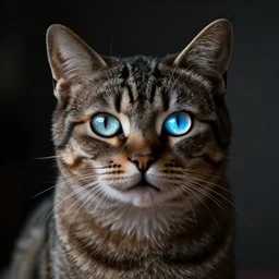 a still of a cat as the terminator ( 1 9 8 4 ), glowing eyes metallic