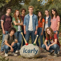 Dan Schneider publicly stoned by the cast of Icarly painted by Thomas Cole, concept art, matte painting, 8k, highly detailed, artstation