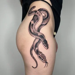A woman with a snake lower body