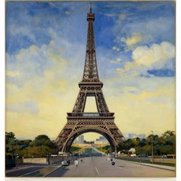 surrealist painting of paris
