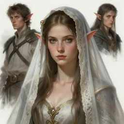 elf lady wearing a veil, art by artgerm and greg rutkowski and magali villeneuve, d & d, fantasy, highly detailed, digital painting, trending on artstation, concept art, sharp focus, illustration