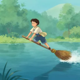 flying on a broom
