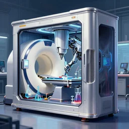 futuristic robotic neoclassical computer case cybernetic symbiosis thick bifurcated robotic cnc surgical hybrid mri 3 d printer machine making a bio chemical lab, sci - fi, highly detailed, vibrant colors, digital painting,, artstation, concept art, nasa, sharpen smooth, sharp focus, illustration, art by greg rutkowski and artgerm and alphonse mucha,