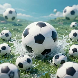 ocean of footballs, 8 k
