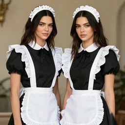 kendall jenner wearing 2 b cosplay victorian maid