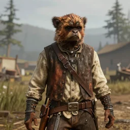Film still of an ewok in Red Dead Redemption 2 (2018 video game)